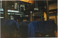 Sludge bins in pumping station